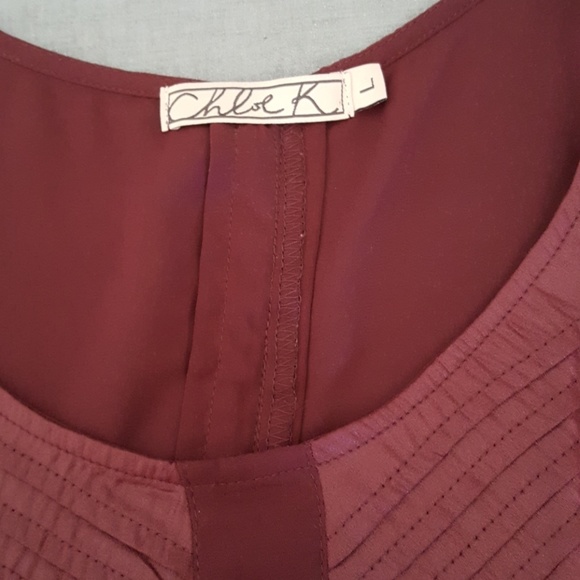 Maroon lightweight sleeveless top - Picture 4 of 4